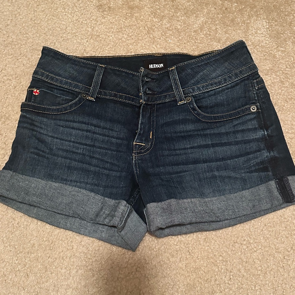 Hudson Jeans Dark Blue Jean Shorts